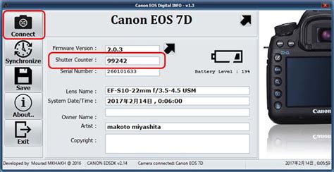 canon eos digital info v1.4|Canon一眼レフのシャッター回数を調べる方法について.